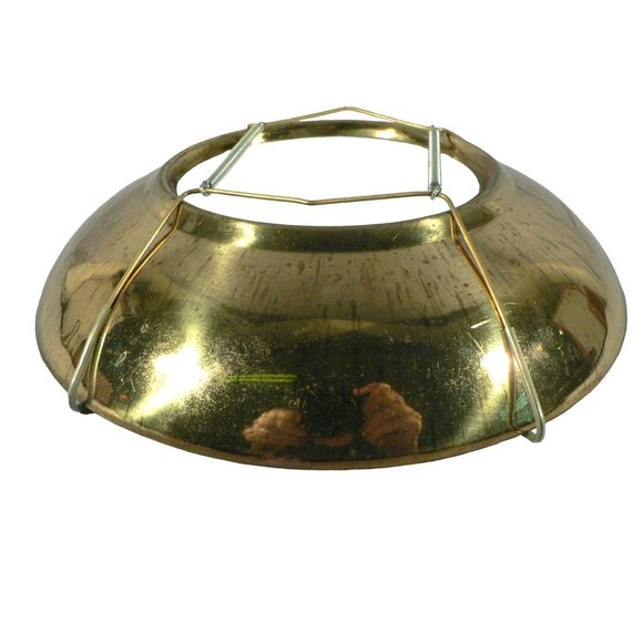 Plate Y.T. Porcelainwares Hand-Painted Botanicals Brass Encased Back Hong Kong 8 - Picture 10 of 10